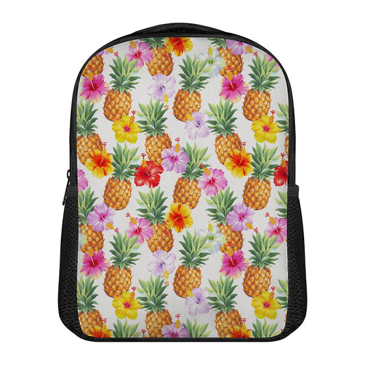 Hawaii Hibiscus Pineapple Pattern Print Casual Backpack