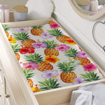 Hawaii Hibiscus Pineapple Pattern Print Changing Pad Cover