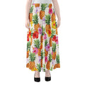 Hawaii Hibiscus Pineapple Pattern Print Chiffon Maxi Skirt