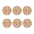 Hawaii Hibiscus Pineapple Pattern Print Coaster Set