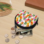 Hawaii Hibiscus Pineapple Pattern Print Coin Purse