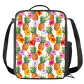 Hawaii Hibiscus Pineapple Pattern Print Crossbody Lunch Bag