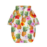 Hawaii Hibiscus Pineapple Pattern Print Dog Zip Up Hoodie