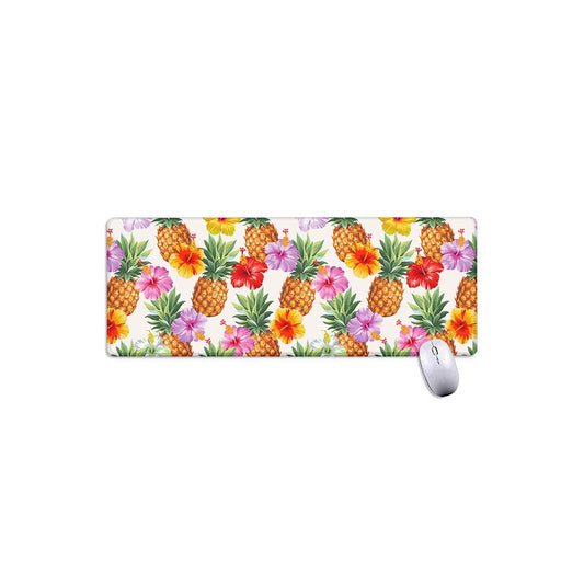Hawaii Hibiscus Pineapple Pattern Print Extended Mouse Pad