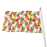 Hawaii Hibiscus Pineapple Pattern Print Flag