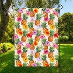 Hawaii Hibiscus Pineapple Pattern Print Garden Flag