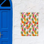 Hawaii Hibiscus Pineapple Pattern Print Garden Flag