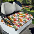 Hawaii Hibiscus Pineapple Pattern Print Golf Cart Seat Cover