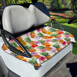 Hawaii Hibiscus Pineapple Pattern Print Golf Cart Seat Cover