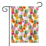 Hawaii Hibiscus Pineapple Pattern Print House Flag