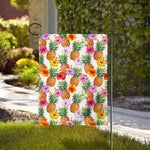 Hawaii Hibiscus Pineapple Pattern Print House Flag