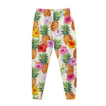 Hawaii Hibiscus Pineapple Pattern Print Jogger Pants