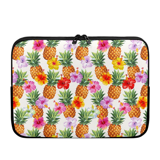 Hawaii Hibiscus Pineapple Pattern Print Laptop Sleeve