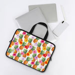 Hawaii Hibiscus Pineapple Pattern Print Laptop Sleeve With Handle