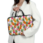 Hawaii Hibiscus Pineapple Pattern Print Laptop Sleeve With Handle