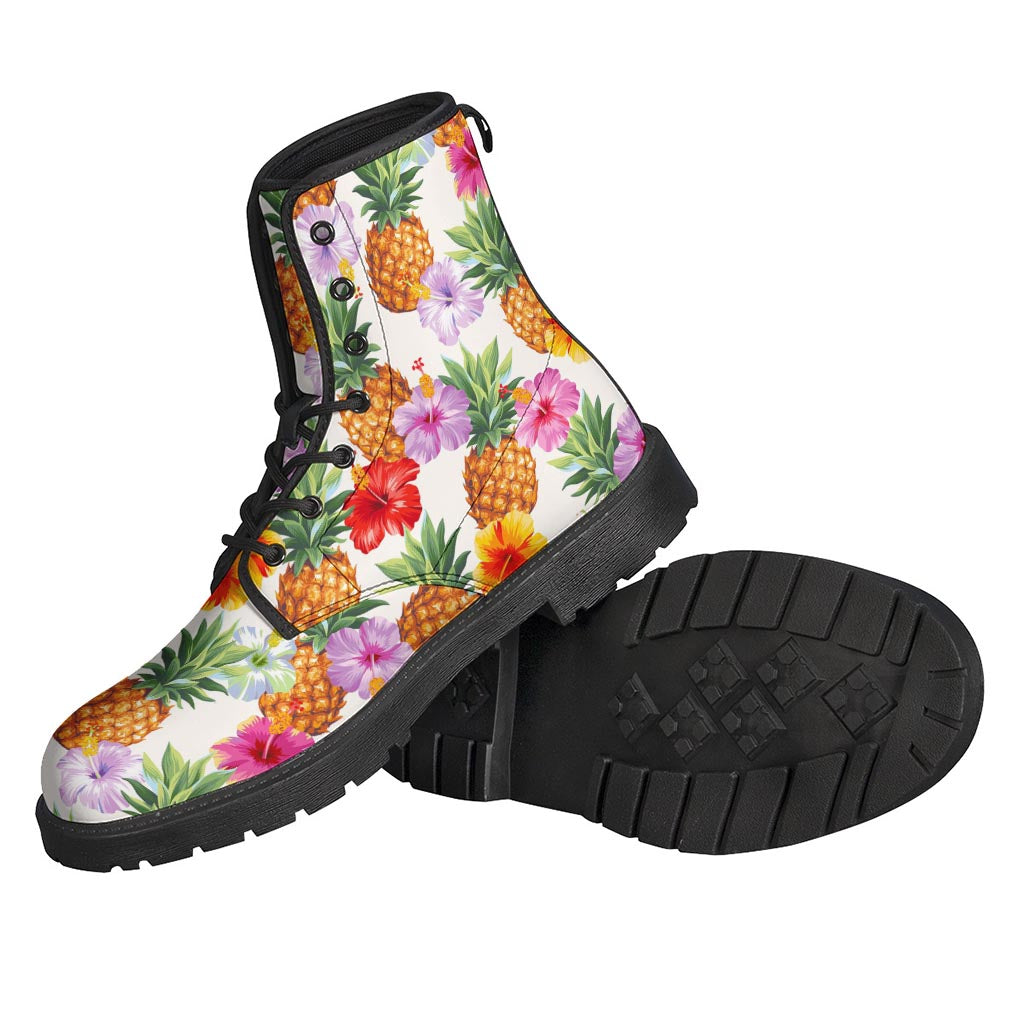 Hawaii Hibiscus Pineapple Pattern Print Backpack