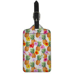 Hawaii Hibiscus Pineapple Pattern Print Luggage Tag