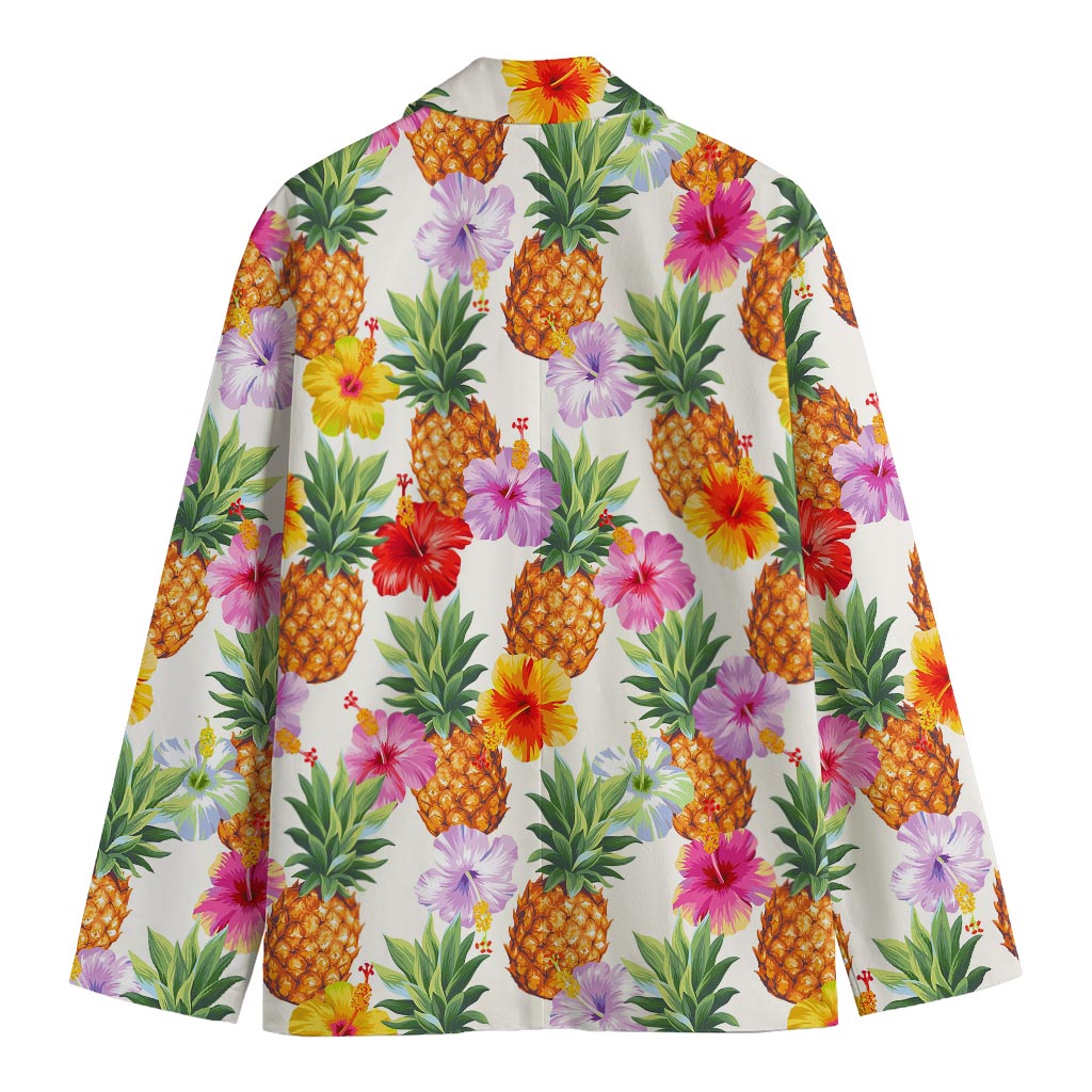 Hawaii Hibiscus Pineapple Pattern Print Men's Blazer