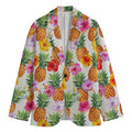 Hawaii Hibiscus Pineapple Pattern Print Men's Cotton Blazer