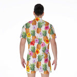 Hawaii Hibiscus Pineapple Pattern Print Men's Rompers