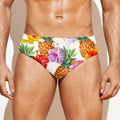 Hawaii Hibiscus Pineapple Pattern Print Men's Swim Briefs