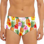 Hawaii Hibiscus Pineapple Pattern Print Men's Triangle Swim Briefs