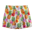 Hawaii Hibiscus Pineapple Pattern Print Mesh Shorts