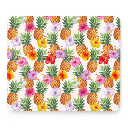 Hawaii Hibiscus Pineapple Pattern Print Mouse Pad