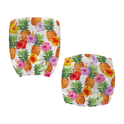 Hawaii Hibiscus Pineapple Pattern Print Office Chair Cover