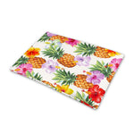 Hawaii Hibiscus Pineapple Pattern Print Pet Cooling Mat Cover