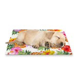 Hawaii Hibiscus Pineapple Pattern Print Pet Cooling Mat Cover