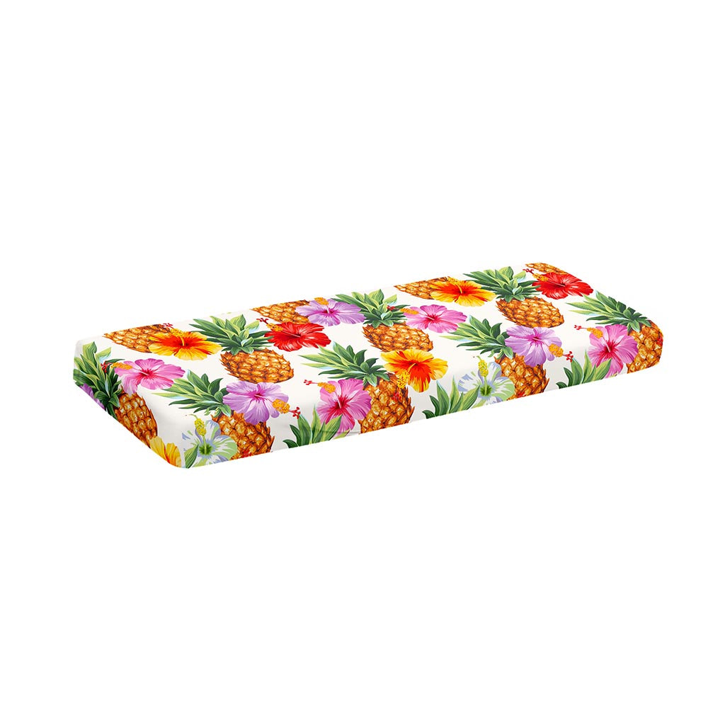 Hawaii Hibiscus Pineapple Pattern Print Piano Keyboard Cover