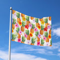 Hawaii Hibiscus Pineapple Pattern Print Polyester Flag