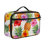 Hawaii Hibiscus Pineapple Pattern Print Portable Lunch Bag