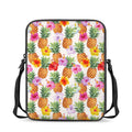 Hawaii Hibiscus Pineapple Pattern Print Rectangular Crossbody Bag