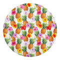 Hawaii Hibiscus Pineapple Pattern Print Round Blanket