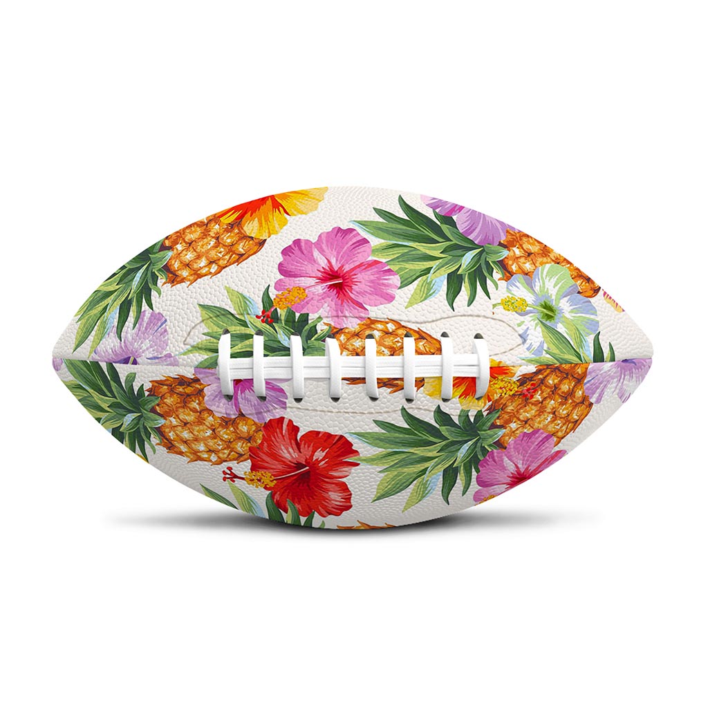 Hawaii Hibiscus Pineapple Pattern Print Rugby Ball