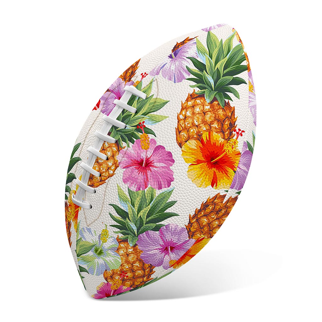 Hawaii Hibiscus Pineapple Pattern Print Rugby Ball