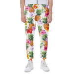 Hawaii Hibiscus Pineapple Pattern Print Scuba Joggers