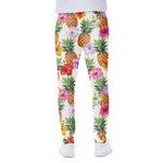 Hawaii Hibiscus Pineapple Pattern Print Scuba Joggers
