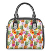 Hawaii Hibiscus Pineapple Pattern Print Shoulder Handbag