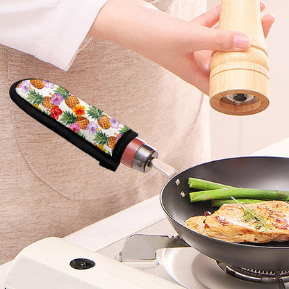 Hawaii Hibiscus Pineapple Pattern Print Skillet Handle Cover