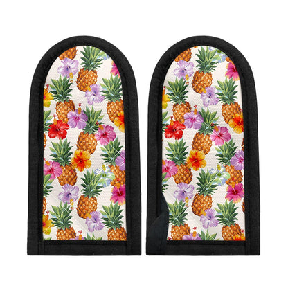 Hawaii Hibiscus Pineapple Pattern Print Skillet Handle Cover