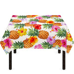 Hawaii Hibiscus Pineapple Pattern Print Tablecloth