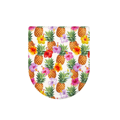 Hawaii Hibiscus Pineapple Pattern Print Toilet Lid Cover