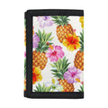 Hawaii Hibiscus Pineapple Pattern Print Trifold Wallet