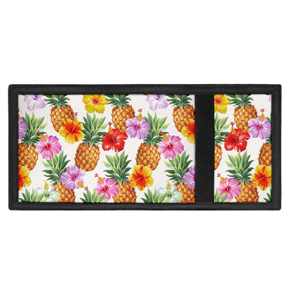 Hawaii Hibiscus Pineapple Pattern Print Trifold Wallet