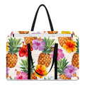 Hawaii Hibiscus Pineapple Pattern Print Utility Tote Bag