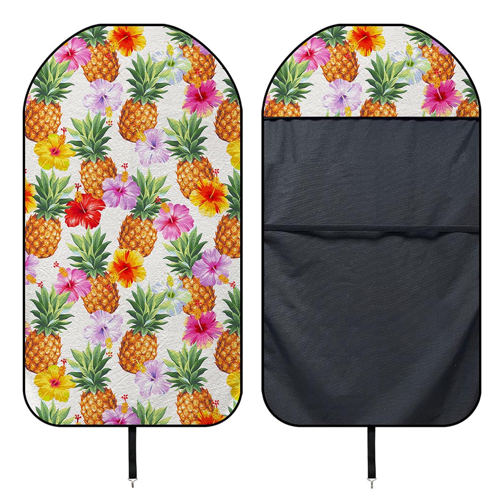 Hawaii Hibiscus Pineapple Pattern Print Waterproof Car Seat Cover