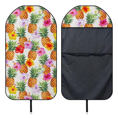 Hawaii Hibiscus Pineapple Pattern Print Waterproof Car Seat Cover